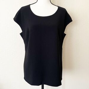 Escada Black Short Sleeve Blouse